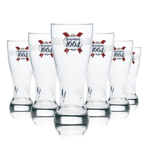 Kronenbourg 1664 bier glas - 6x,