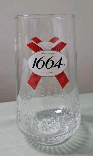 1664 kronenbourg pint glass - kronenbourg,